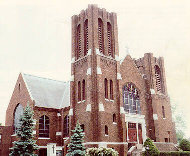 A full outside view of St. John's United Church of Christ